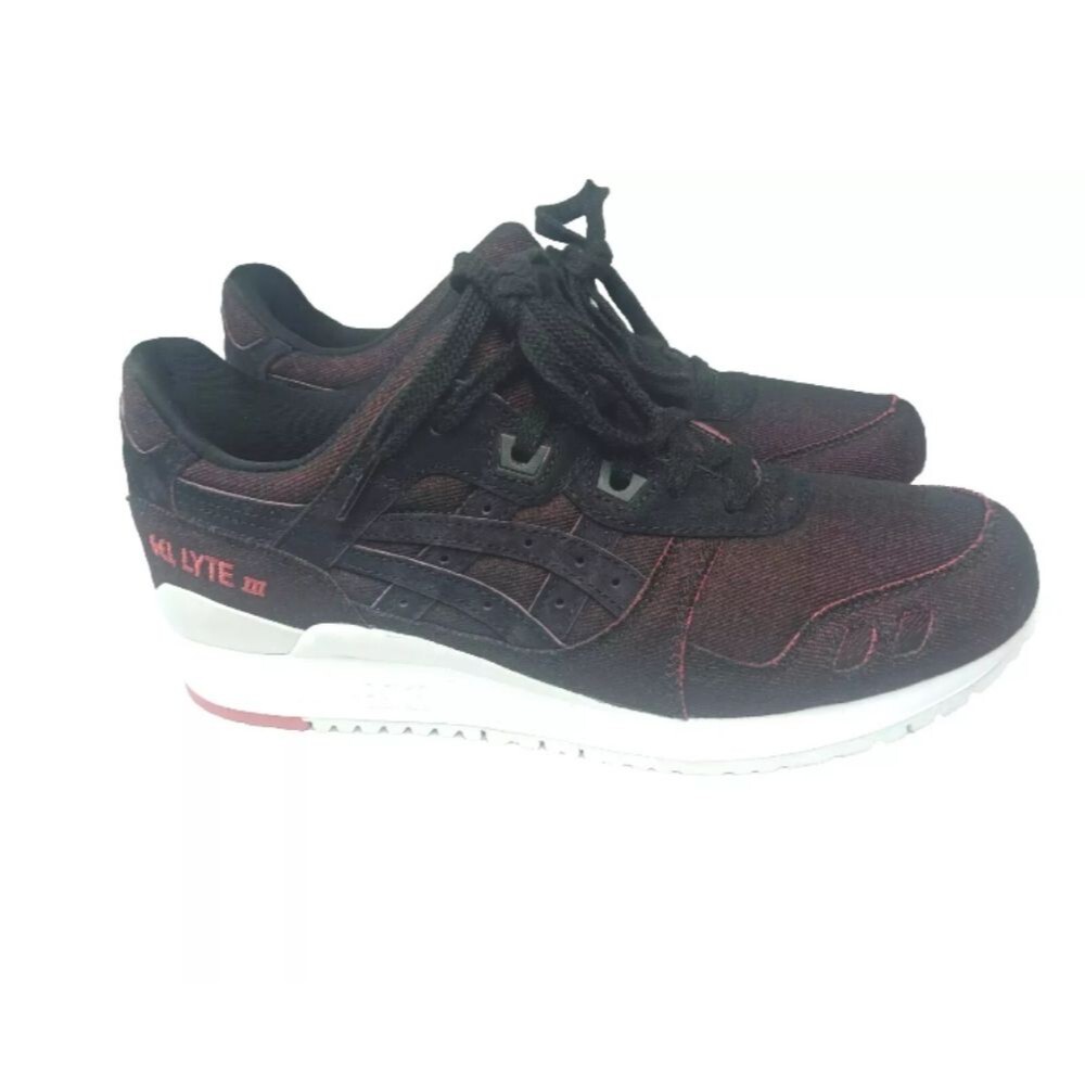 Asics Mens Gel Lyte III Blue Japanese Denim Shoes Black Red Size 8.5